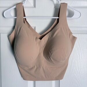 NEW SKIMS‎ Naked Plunge Longline Bra 5X Clay Nude Seamless Wireless BR-PLG-1886